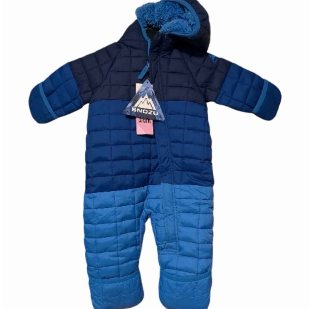 Baby/Infant Blue Snowsuit with Hood